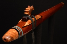 Leopardwood Native American Flute, Minor, Low D-3, #F23K